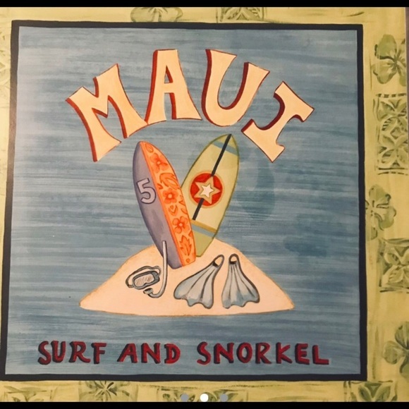 𝅺MAUI Surf Plaque by Elizabeth Brighton - Picture 2 of 3